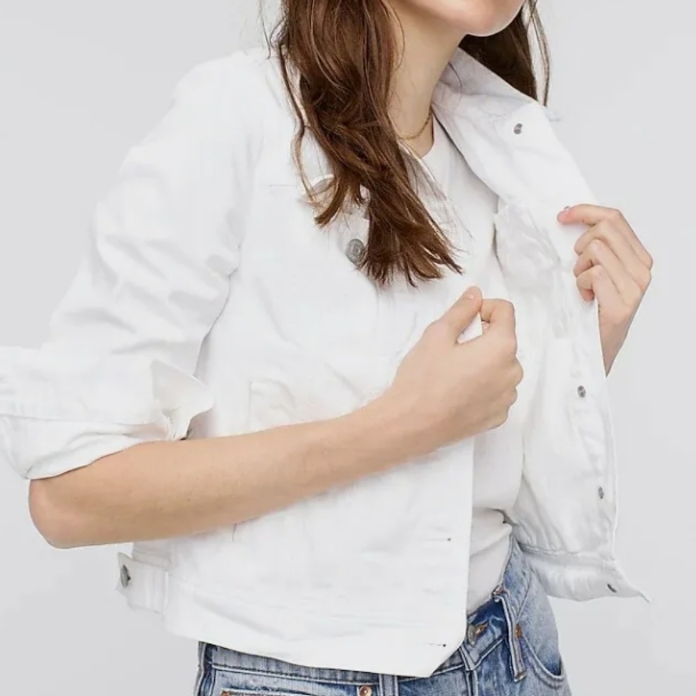 J.crew white denim jacket